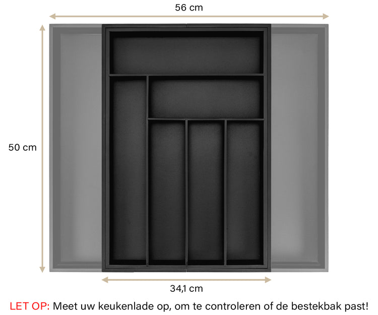 Zwarte bestekbak