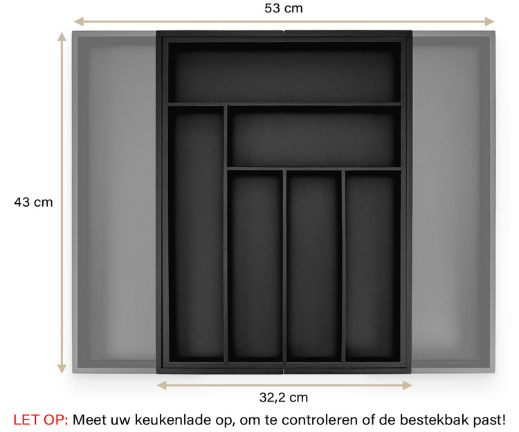 Zwarte bestekbak