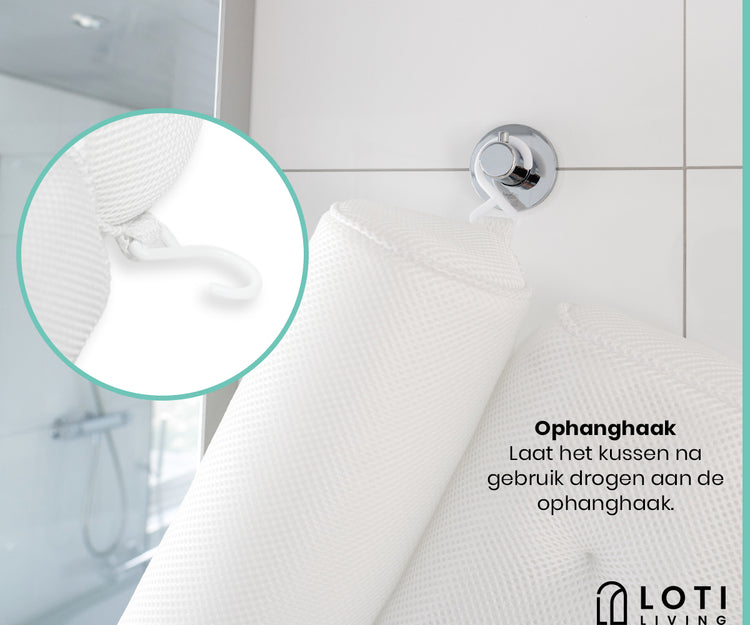 Badplank deluxe + badkussen wit (giftset)