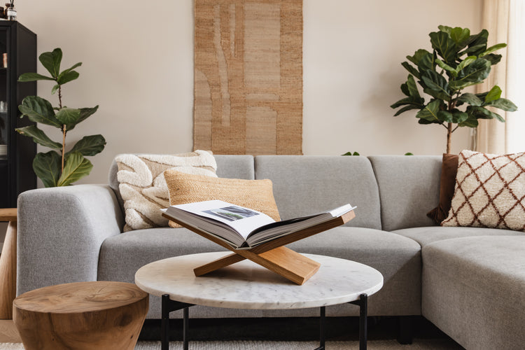 Houten boekenstandaard eiken