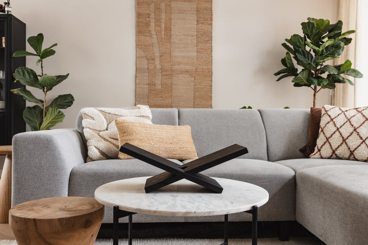 houten boekenhouder zwart eiken
