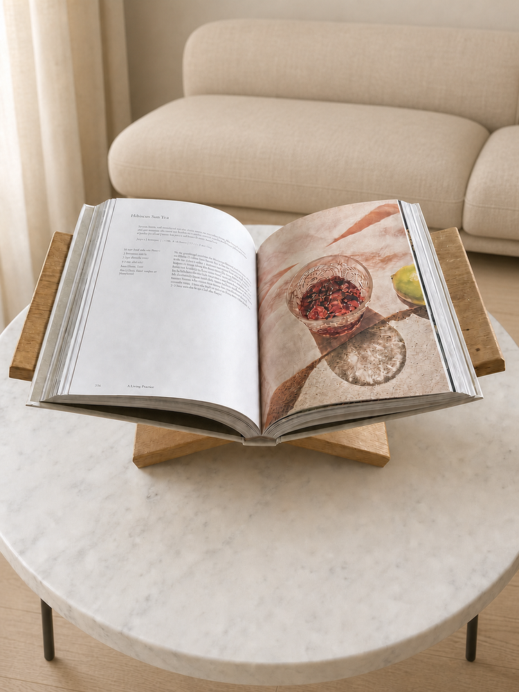 houten boekensteun