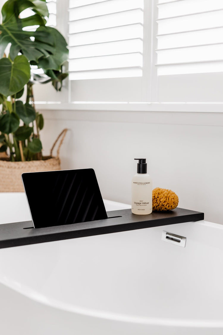 Badplank zwart - 95 cm