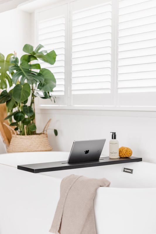 Luxe badplank zwart - 70 cm