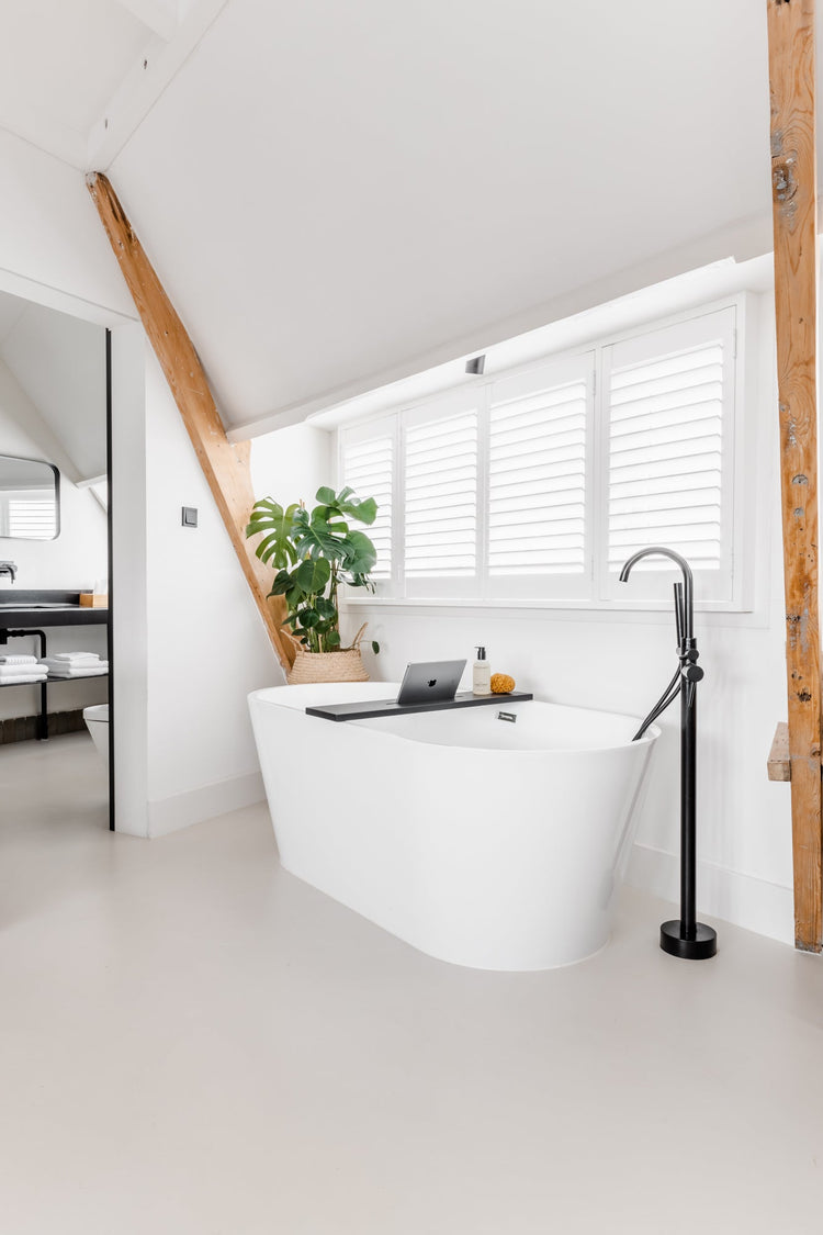 Badplank zwart - 95 cm