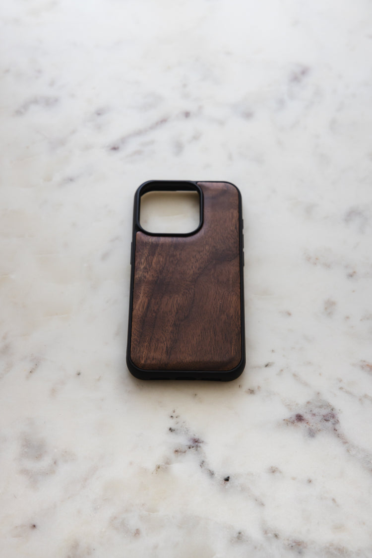 Houten telefoon hoesje iPhone 15 pro