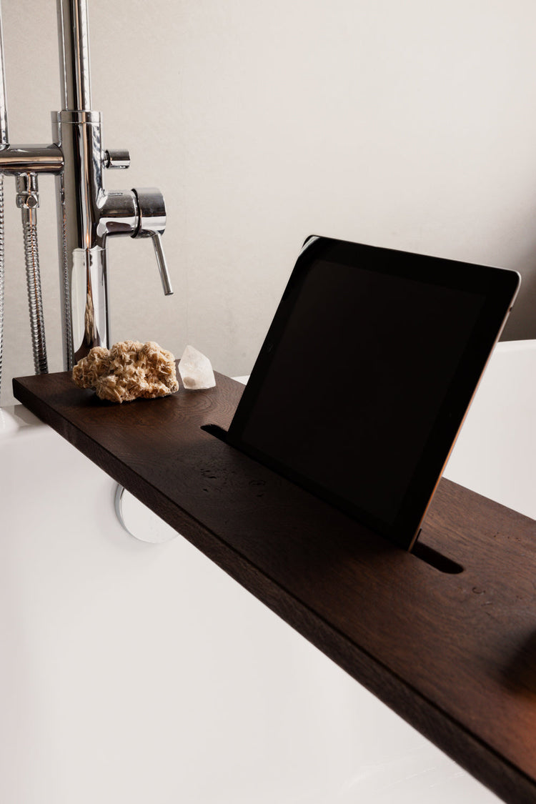 Eikenhouten badplank - Kastanjebruin - 85 cm