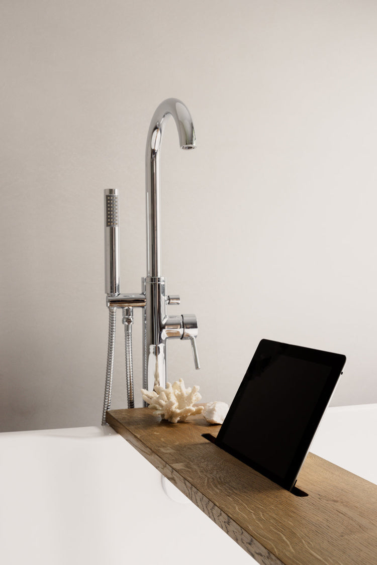 badplank met ipad houder