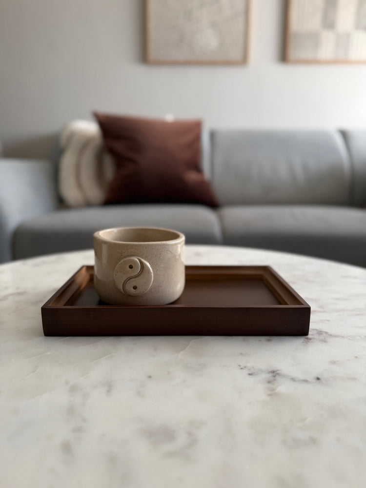 mini serveerplank koffie walnoot kleur