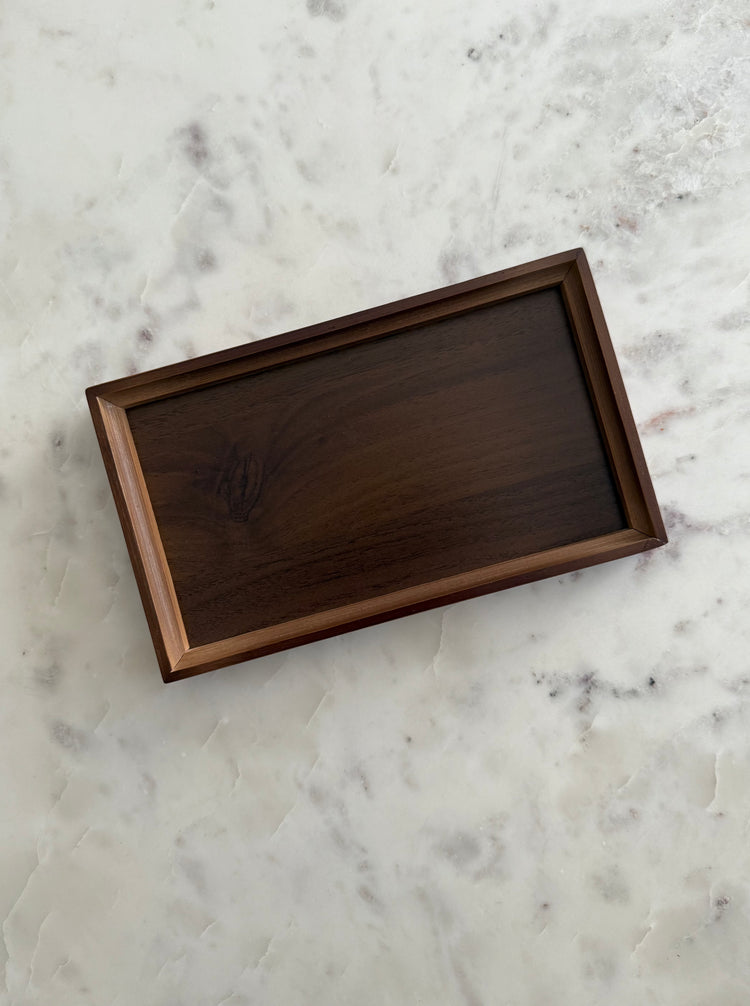 mini serveerplank koffie - walnoot