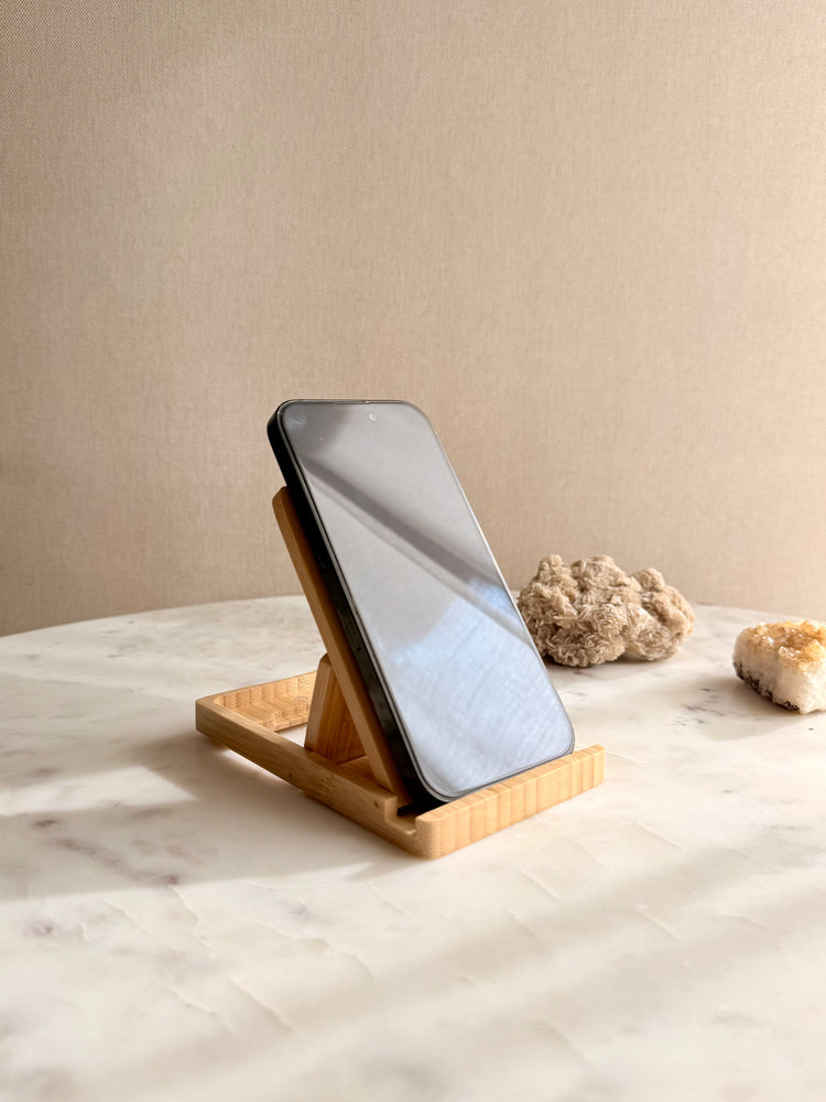 bamboe telefoonhouder