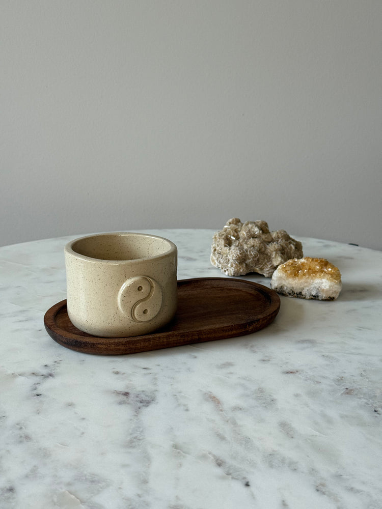 Luxe mini serveerplankjes koffie - walnoot