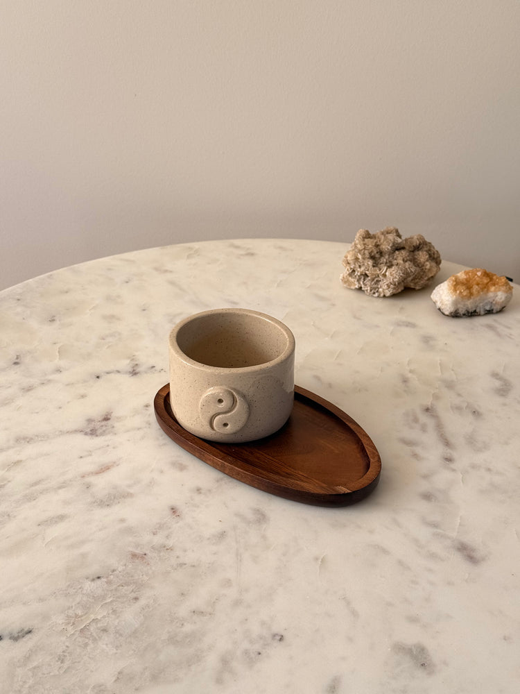 Koffie serveerplankje organisch walnoot
