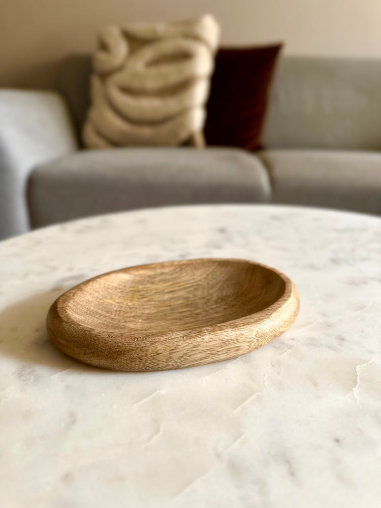 Organische houten houder/ zeephouder