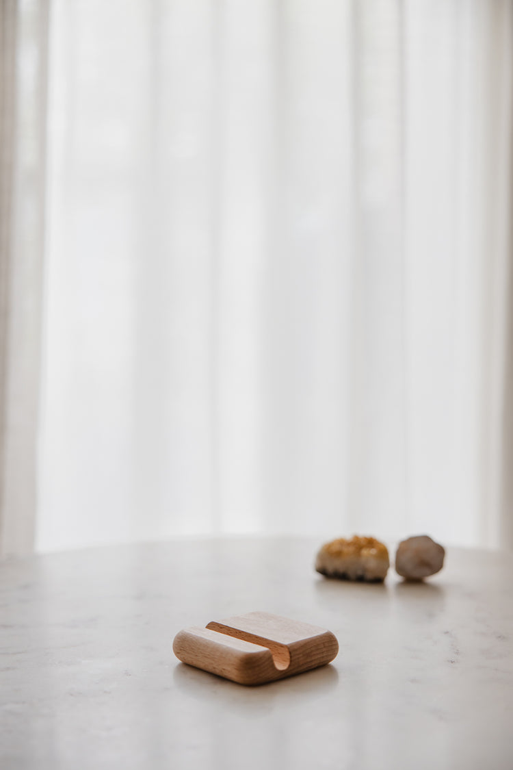 Houten telefoon houder bureau