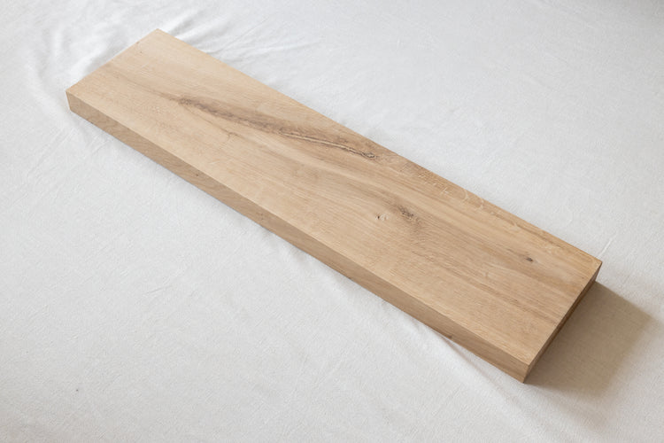 Wandplank eiken plank recht - 100 centimeter - 4 cm dik