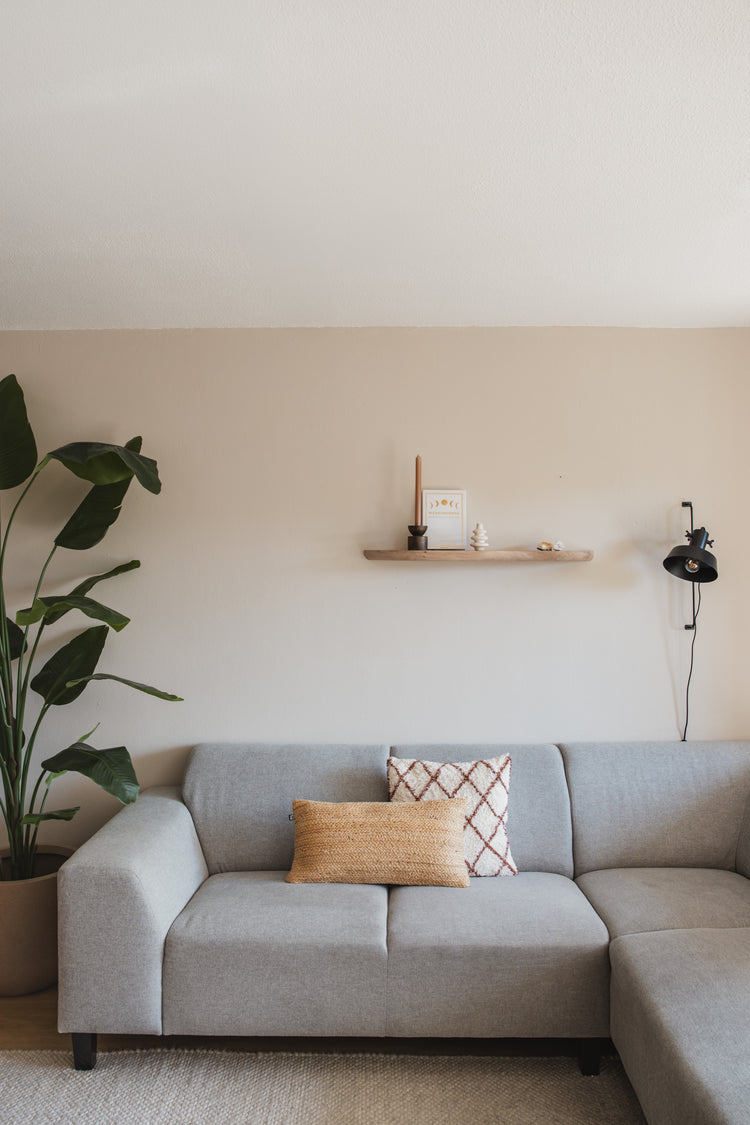 zwevende wandplank naturel kleur