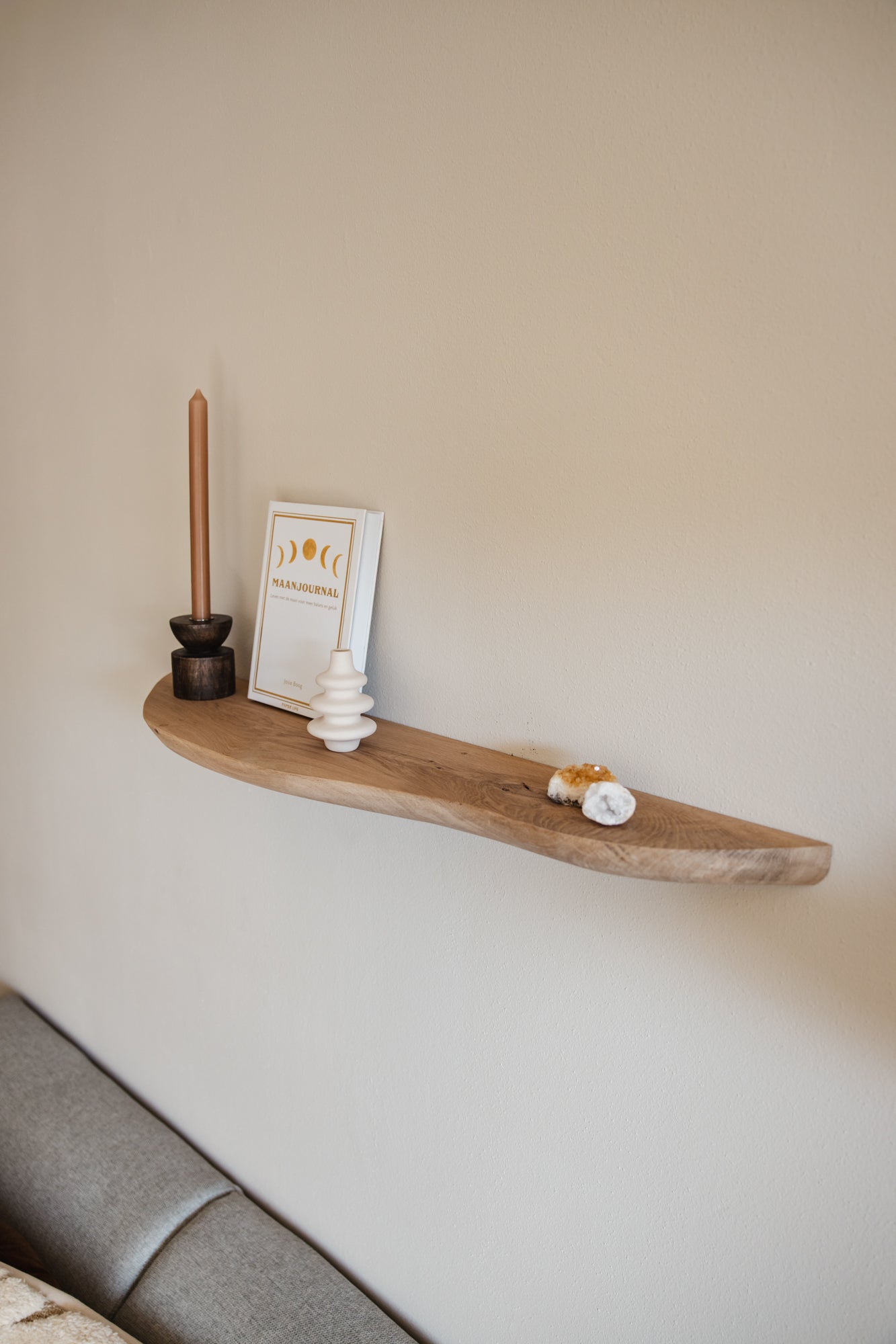 FineBuy Wandplank Set van 3 Sheesham Massief Hout | Muurplank Kubus