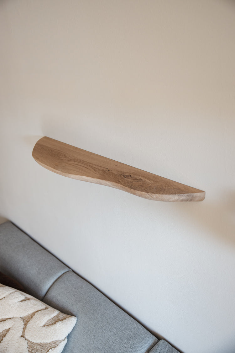zwevende wandplank organisch