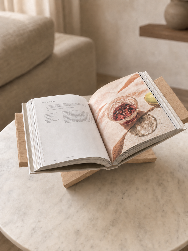 Houten boekenhouder eiken