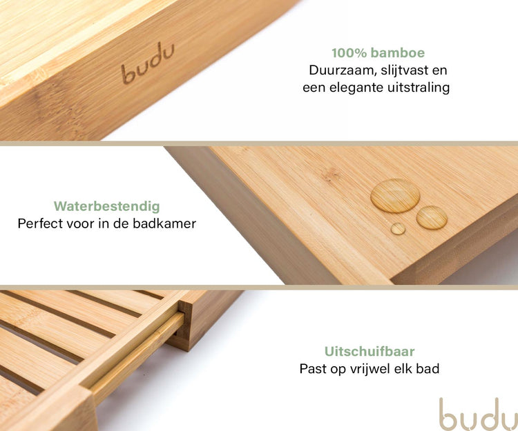 Bamboe badplank - 70 tot 105 cm