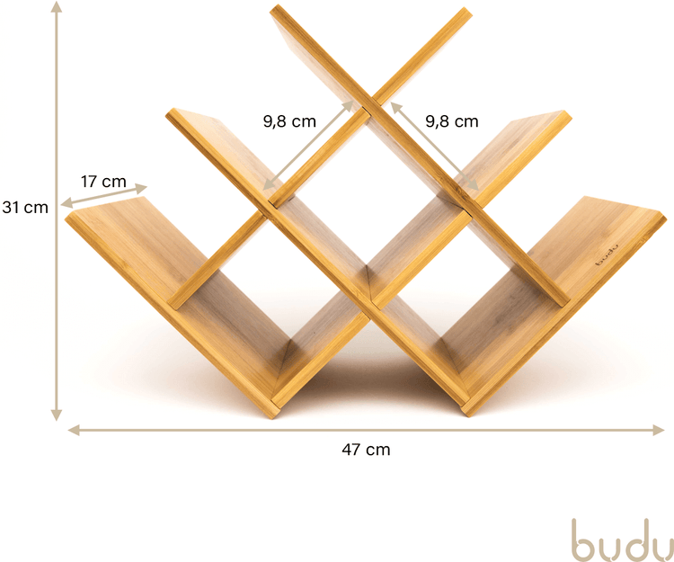 Bamboe wijnrek (8 flessen)