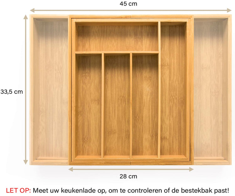 Bamboe bestekbak #33,5 (33,5 cm diep)