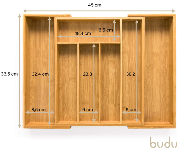 Bamboe bestekbak #33,5 (33,5 cm diep)