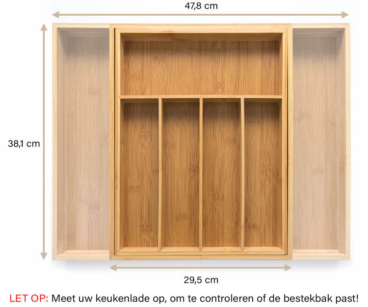 Uitschuifbare bestekbak