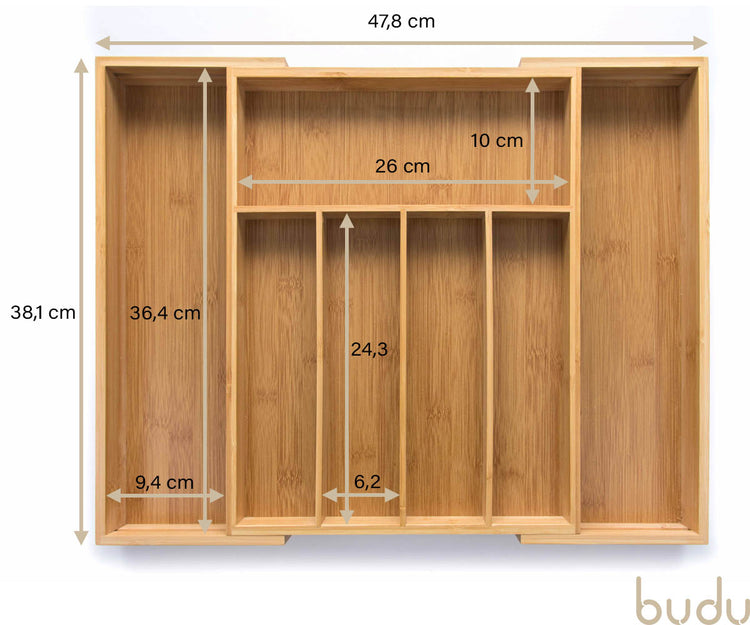 bestekbak 38 cm uitchuifbaar