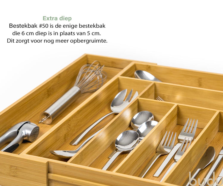 houten bestekbak 50 cm