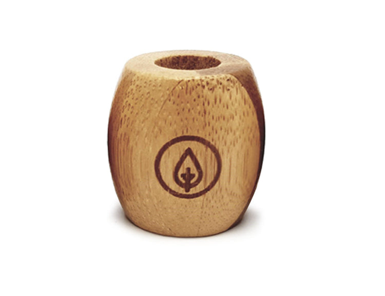 Bamboe tandenborstel houder - opdruk aarde