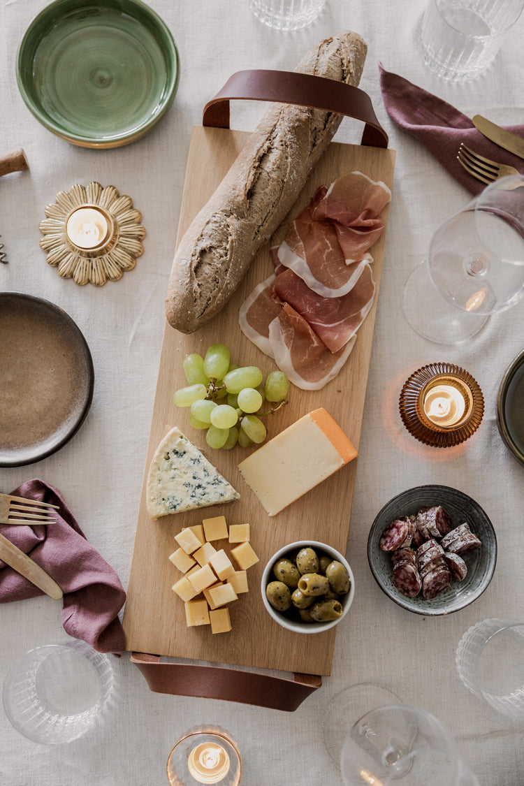 Houten borrelplank warm - 50 cm