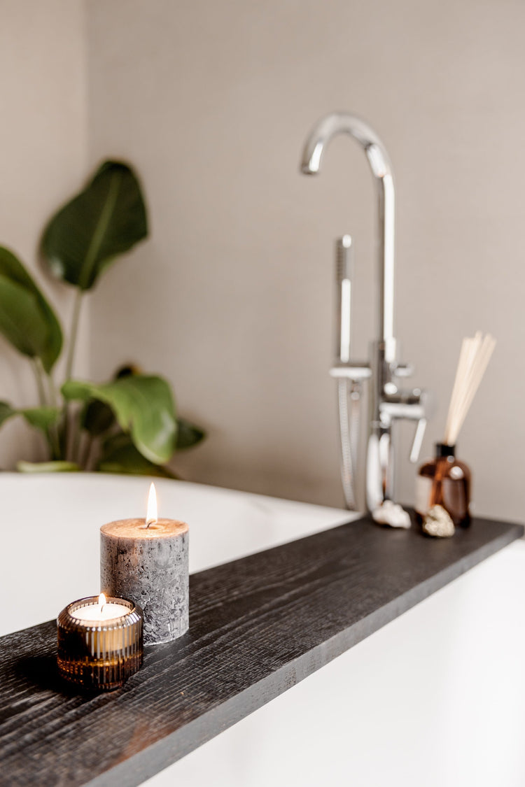 Zwarte badplank 90 cm kopen