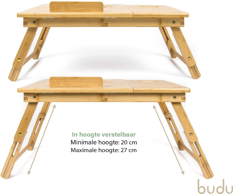 Bamboe laptophouder - laptop tafel - bedtafel