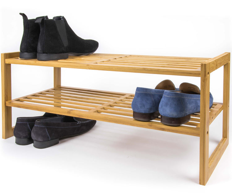 Schoenenrek hout - 2 niveaus