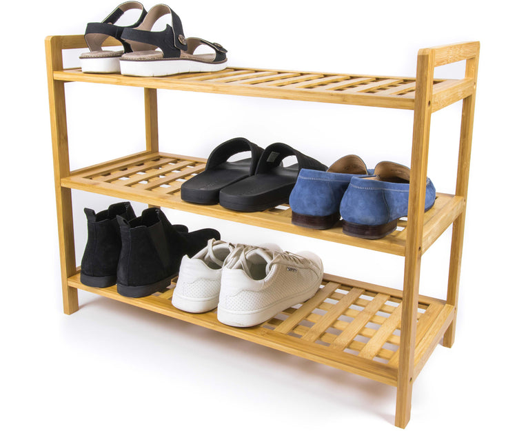 Schoenenrek hout - 3 niveaus
