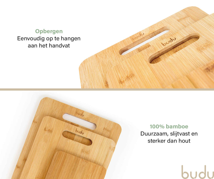 Bamboe snijplankenset Noah