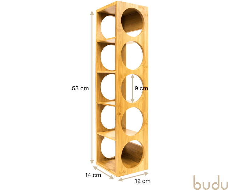 Wijnrek van bamboe (5 flessen)