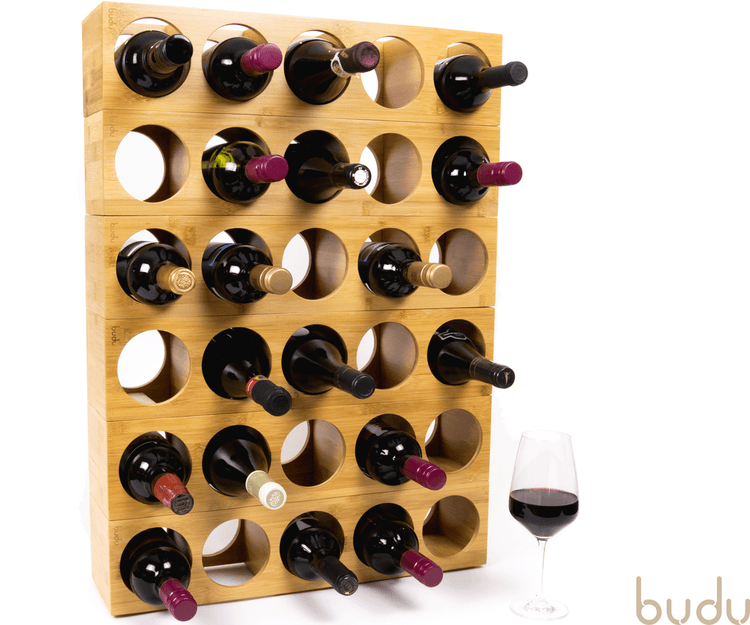 Wijnrek van bamboe (5 flessen)