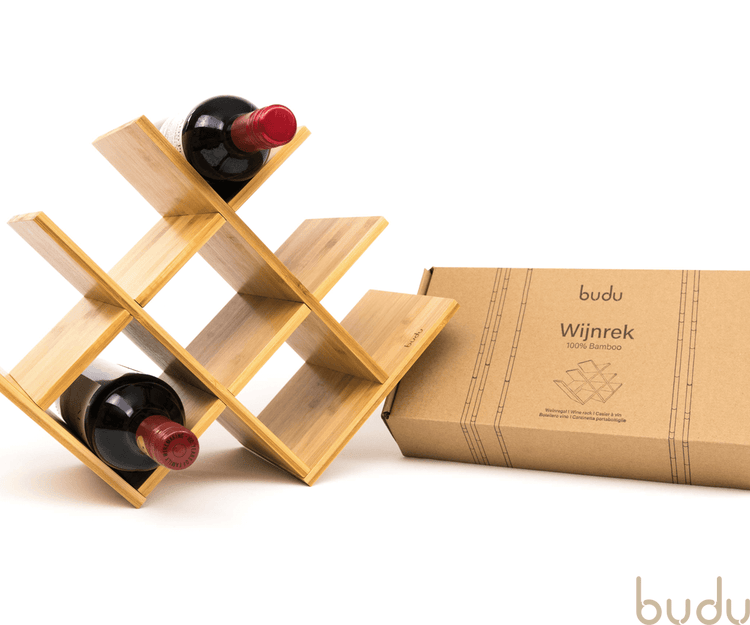 Bamboe wijnrek (8 flessen)