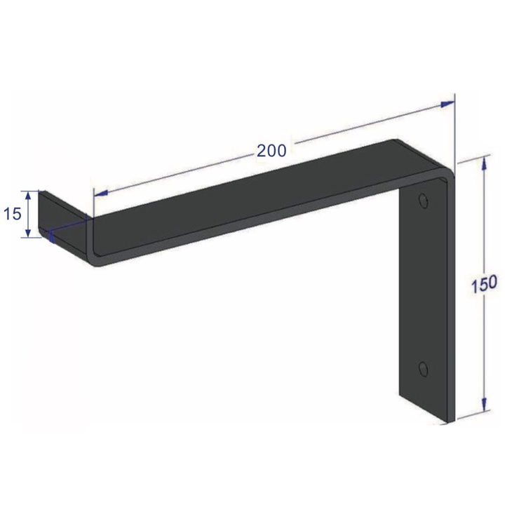 Plankdragers industrieel van staal L vorm-up 20 cm