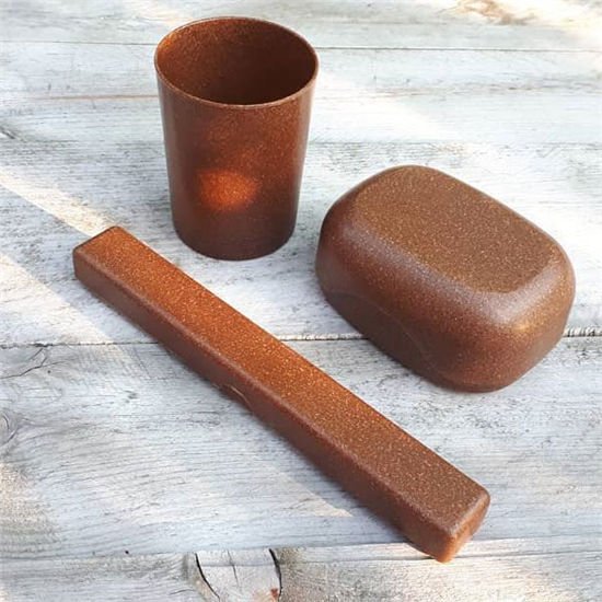 Duurzaam zeepdoosje van vloeibaar hout