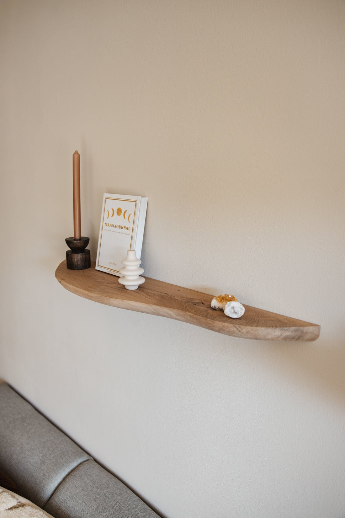 Zwevende wandplank rond