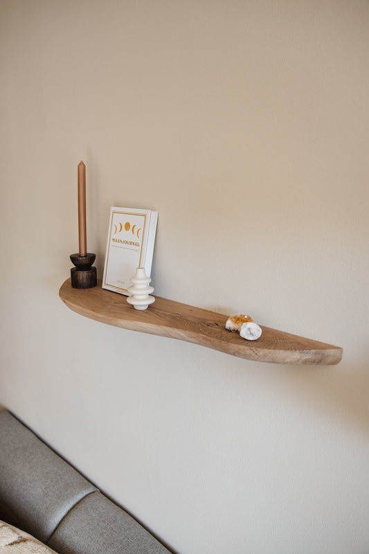 Zwevende wandplank eikenhout