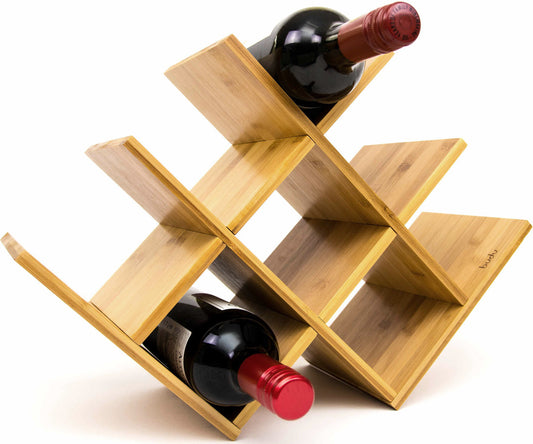 Houten wijnrek