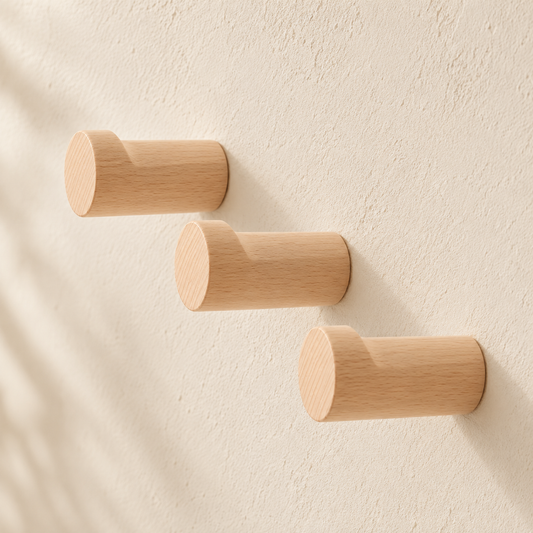 Wandhaakjes hout naturel kleur