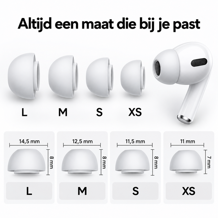 siliconen oordopjes - ear tips voor airpods pro 1 2 3