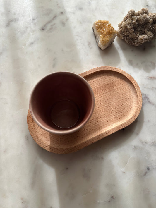 Mini serveerplank koffie naturel
