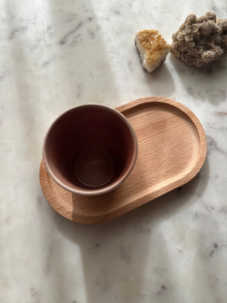 Mini serveerplank koffie naturel